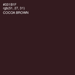 #331B1F - Cocoa Brown Color Image